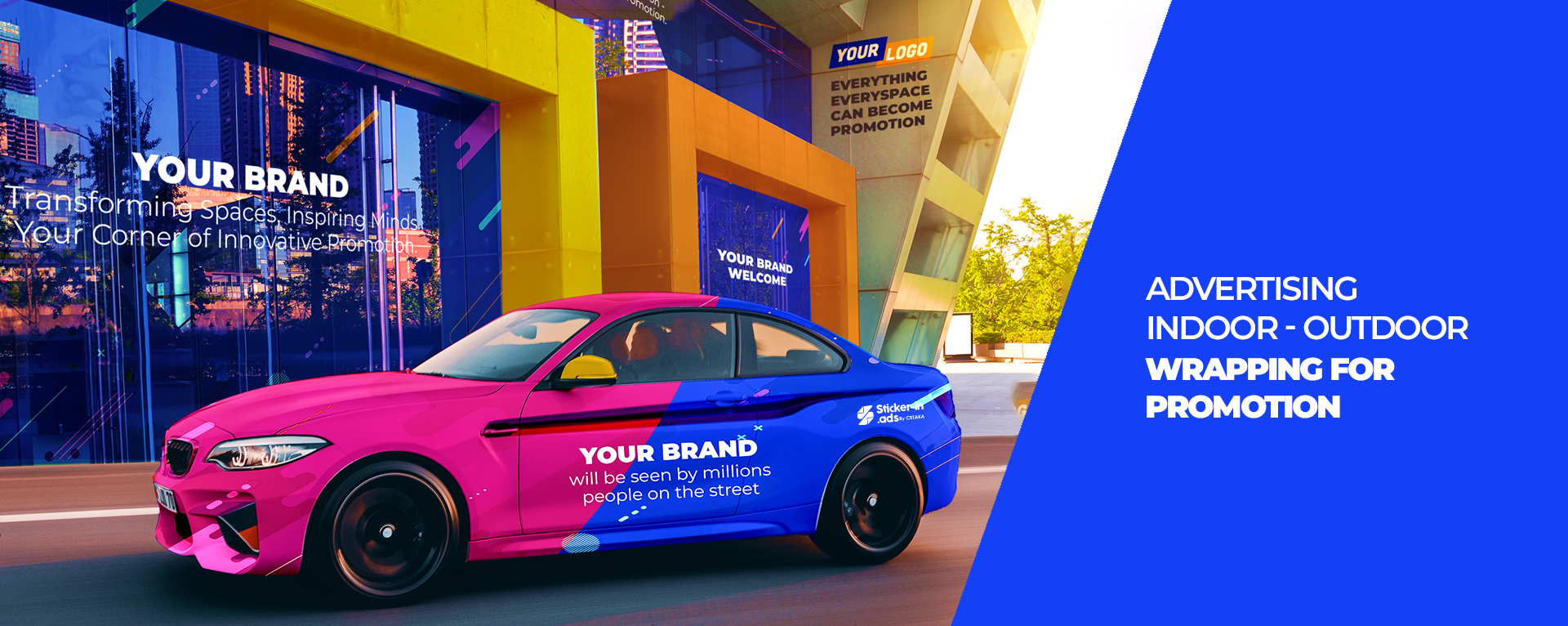 Branding Mobil iklan di mobil